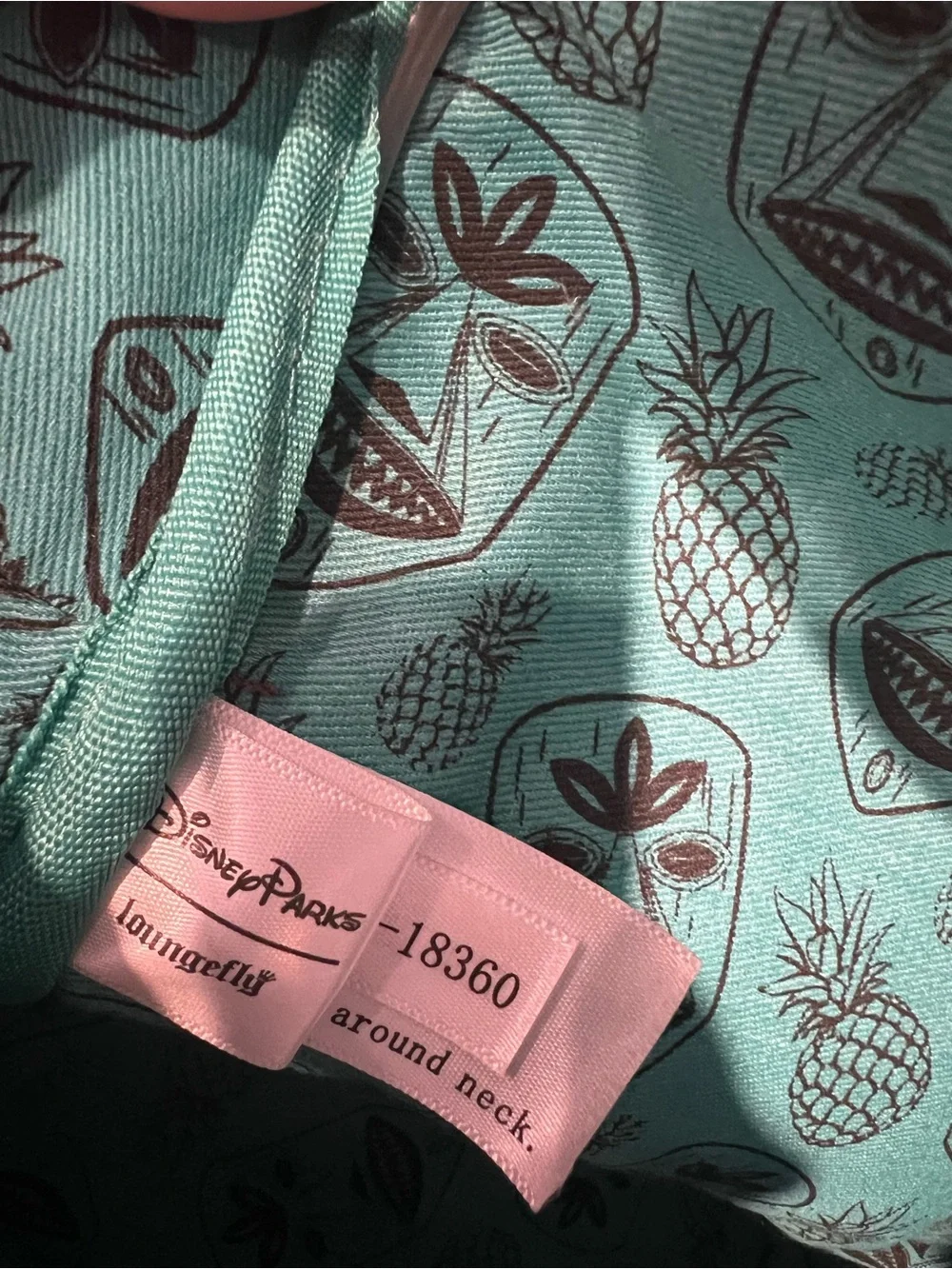 Disney Parks Loungefly Dole Whip Pineapple Swirl Mini Black Backpack Bag